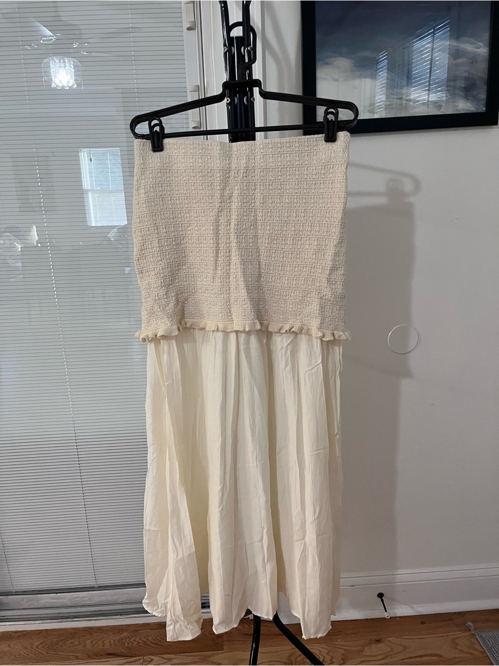 Zara Cream Tiered Maxi Skirt - Women